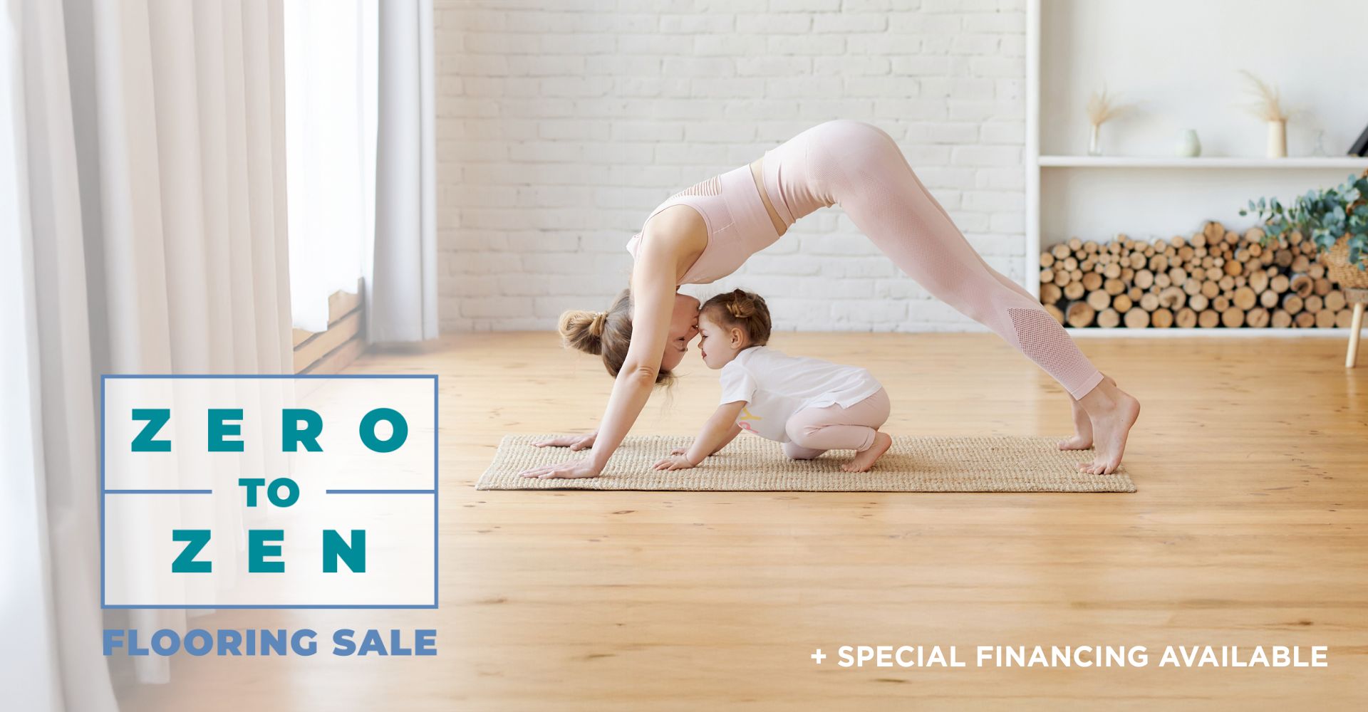 kids playing on newly installed Carpet One vinyl flooring in playroom