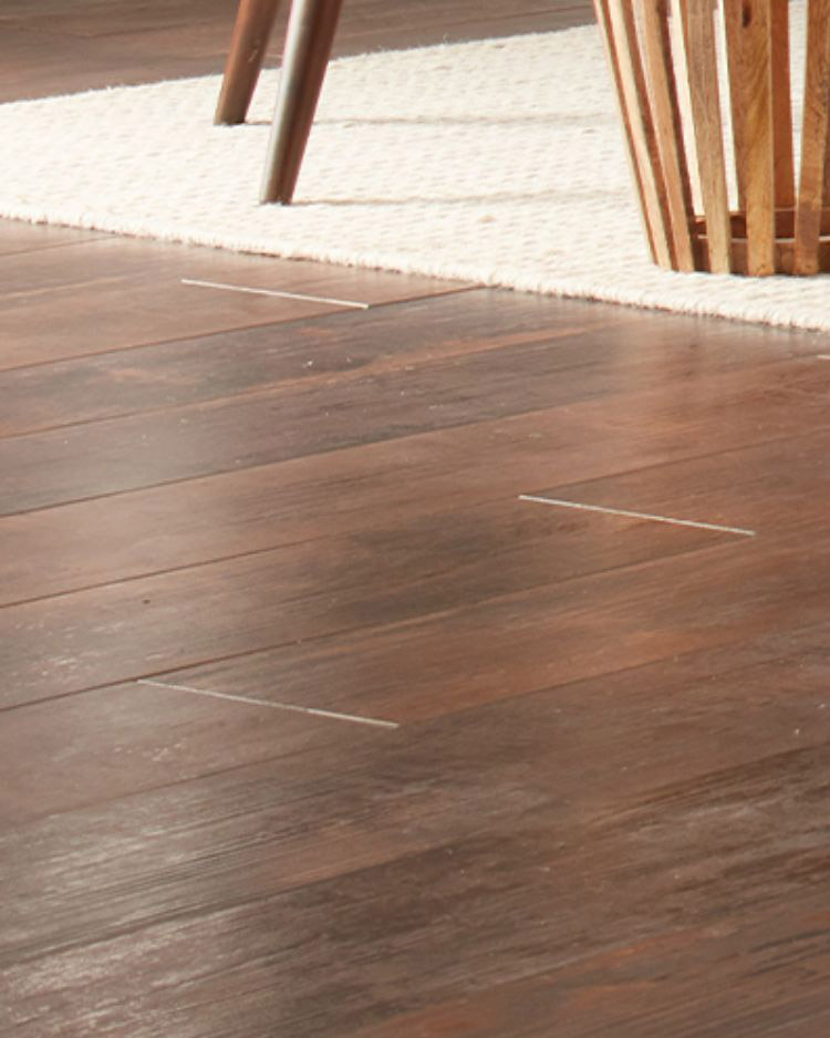 Installed vinyl flooring in home